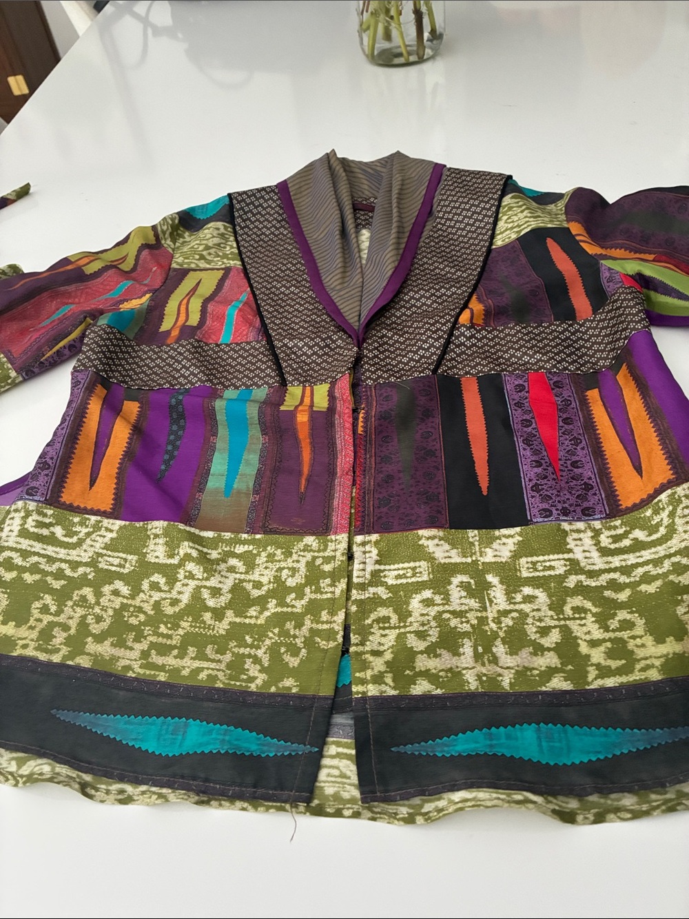 ETRO Colorful Patterned Kimono Blouse or Jacket SIZE 40 Made in Italy - Picture 4 of 9